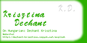 krisztina dechant business card